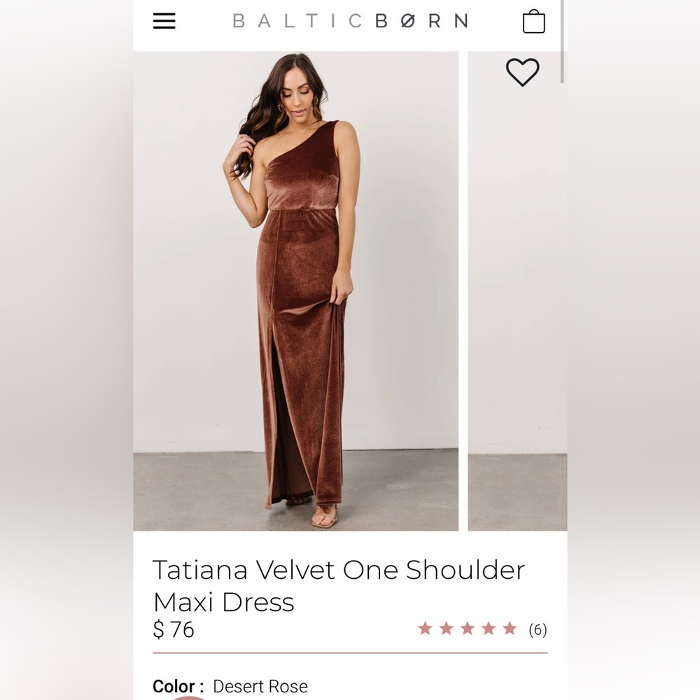 Baltic Born Tatiana Velvet One Shoulder Maxi Dress
